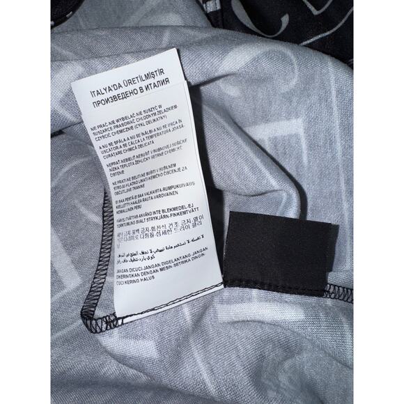 Kith x Versace Monogram Tricot Crewneck Black White Long Sleeve T-shirt Large L - Picture 9 of 9